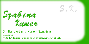 szabina kumer business card